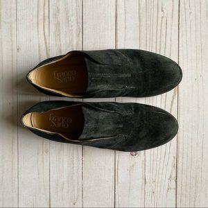 Women’s Franco Sarto Black Suede Loafers Size 8.5